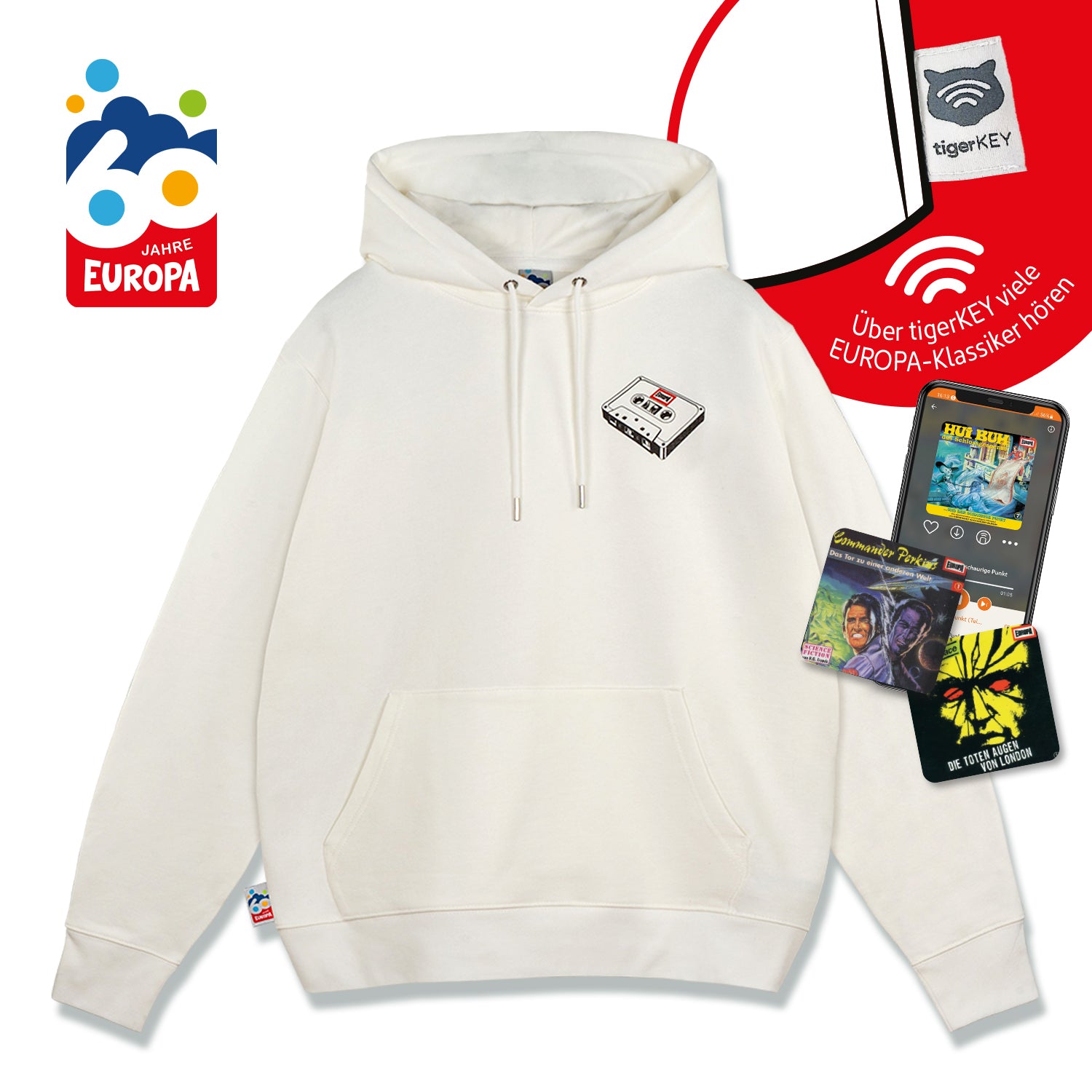 EUROPA - Jubiläums-Hoodie Kassette inkl. tigerKEY NFC