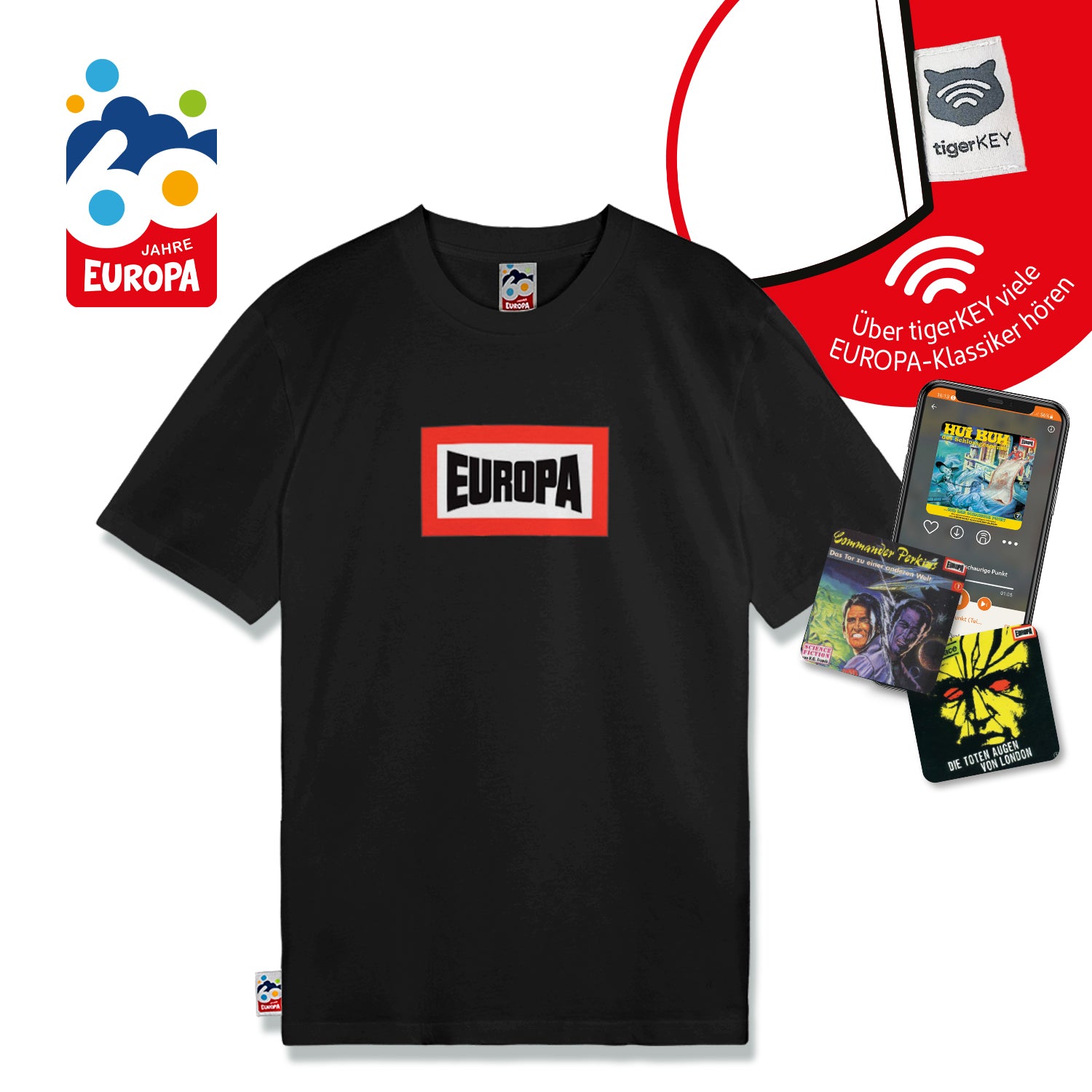 EUROPA - Jubiläums T&ndash;Shirt EUROPA inkl. tigerKEY NFC